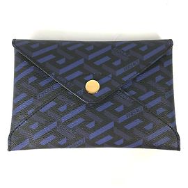 Pochette in pelle Greca di VERSACE per donna - Blu Nero