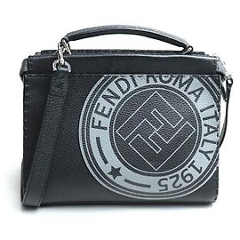 Borsa a spalla FENDI Peekaboo Fit nera da uomo Nero