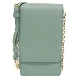Bally LHOREN.O Women's Leather Pouch,Shoulder Bag Green Green