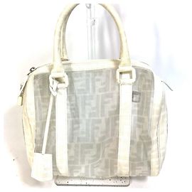 Bolso de mano Fendi mini Duffle blanco Blanco
