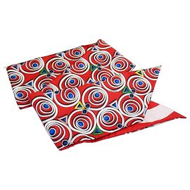 FENDI Sciarpa Nastro Maxi Rappy Rossa Multicolore % Seta Multicolore