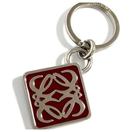 Loewe Men's Key Holder Ring Anagram Red Red