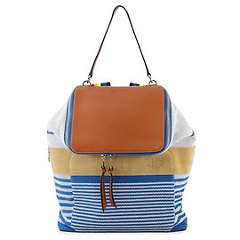Loewe Canvas Blaue Rucksäcke Blau