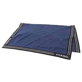 Sciarpa/Stola in Seta Cashmere Cotone Donna Blu Navy Nero Bianco CHANEL Nero