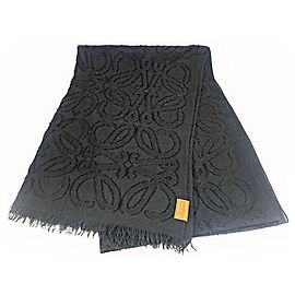 Loewe Wool Black Scarves Black
