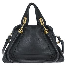 Chloé Chloe Paraty Handtasche aus Leder mittel Schwarz