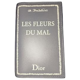 Dior Les Fleurs Du Mal Blue Leather Wallet Blue