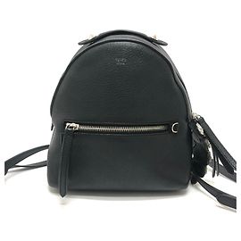 FENDI By the Way Bejeweled Backpack, Leather, Women's, Black Black