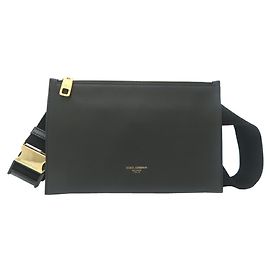Borse a tracolla in pelle nera Dolce & Gabbana Nero