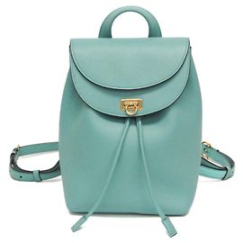 Zaino in pelle da donna Gancini Salvatore Ferragamo blu chiaro Blu