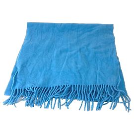 Écharpe à franges Moncler bleue Bleu