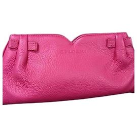 BVLGARI Bulgari Leather Pouch Bag - Pink for Women Pink