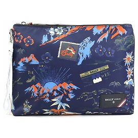 BALLY Bolsa de mão, nylon, azul marinho, para homens e mulheres, Azul