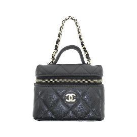 Charm per borsa in pelle nera Chanel AP4897 Nero
