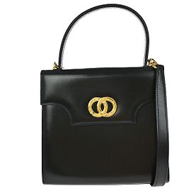 Céline Celine Handbag Leather Black