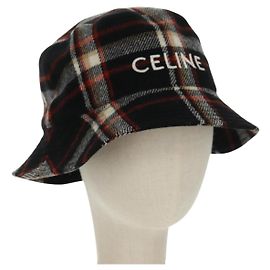 Céline Chapeau seau CELINE en polyester Noir Auth 162880M Noir