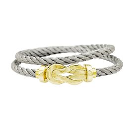Bracciale Fred, "Chance Infinita", oro rosa e acciaio. Altro