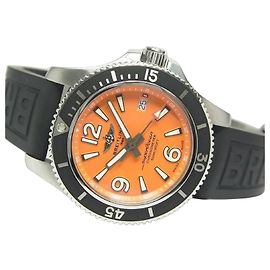 BREITLING Superocean Automatic 42 quadrante arancione per uomini Argento