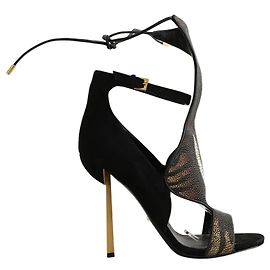 Sergio Rossi Talons en daim noirs Noir