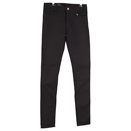 Céline Jeans slim de algodão preto Preto