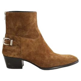 Céline Boots en daim marron Marron