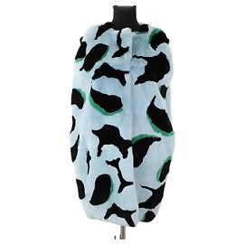 Marni Blaue Pelzjacke Blau