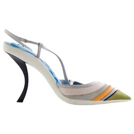 Décolleté Dior in pelle multicolore Bianco