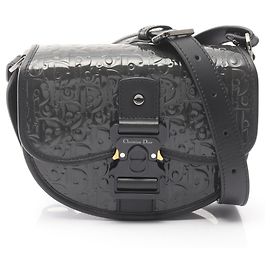 Christian Dior Saddle Messenger Patent Leather Noir