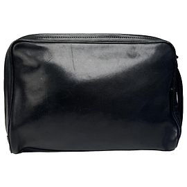 Vintage Issey Miyake Leather Clutch Black Black