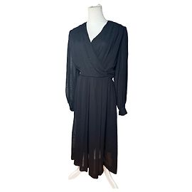 Vintage Givenchy Wool Dress Black Black