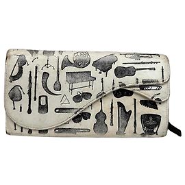 Vintage Vivienne Westwood Abstract Leather Wallet Black White White