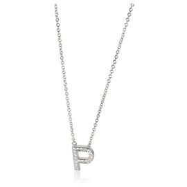 Tiffany & Co. Platin-Diamant Initial P Anhänger Andere