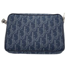 Pochette Tripple Saddle Christian Dior in tela Oblique Nero