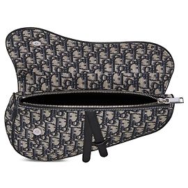 Christian Dior Saddle Umhängetasche aus Oblique-Canvas Maxi Braun