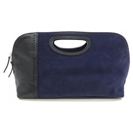 Autre Marque Pellico Lederhandtasche Blau Marineblau