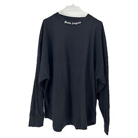 Palm Angels Camiseta negra de manga larga Negro