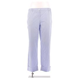 Miu Miu Calça listrada Azul
