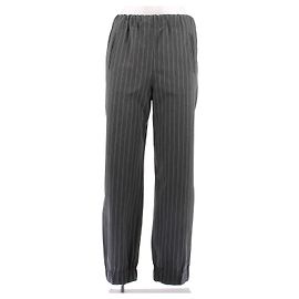 Ganni Grau gestreifte Wollhose Grau