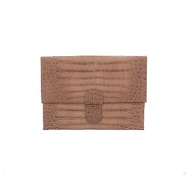 La Bagagerie Pochette embossée croco marron Marron