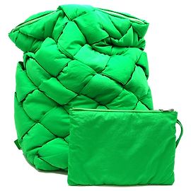 Bottega Veneta Patetto Cassette Backpack, Women's/Men's Backpack/Daypack , Nylon Green Green