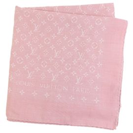 Sciarpa Grande Monogramma in Lana/Seta per Donne LOUIS VUITTON Rosa