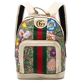 Gucci Ophidia GG Supreme Flora Backpack Multiple colors Beige