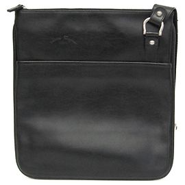 Borsa a spalla in pelle da uomo Salvatore Ferragamo Nera Nero