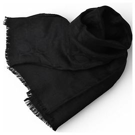Unbenannter Salvatore Ferragamo Schal in Schwarz mit Gancini-Muster. Schwarz