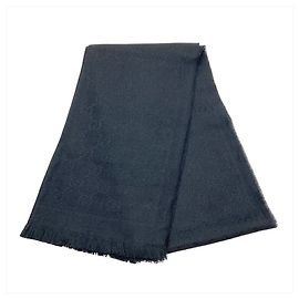 Sciarpa Gucci GG, lana, stole, nera, grande, unisex, Nero