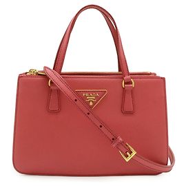Bolsa de mão/ombro Galleria Triangle PRADA em couro Saffiano, rosa Rosa