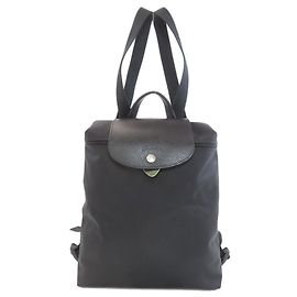 Longchamp Le Pliage Backpack/Daypack, Nylon Material, Women's Black
