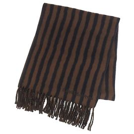 Sciarpa Striata in Cashmere/Wool Donna LOUIS VUITTON Nero