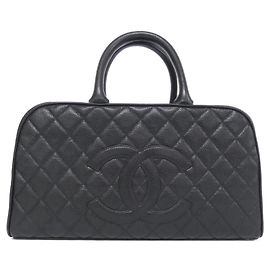 Bolsos de viaje de piel de ternera negra Chanel Negro