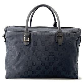 Loewe Anagram Canvas Boston Tasche in Schwarz Schwarz